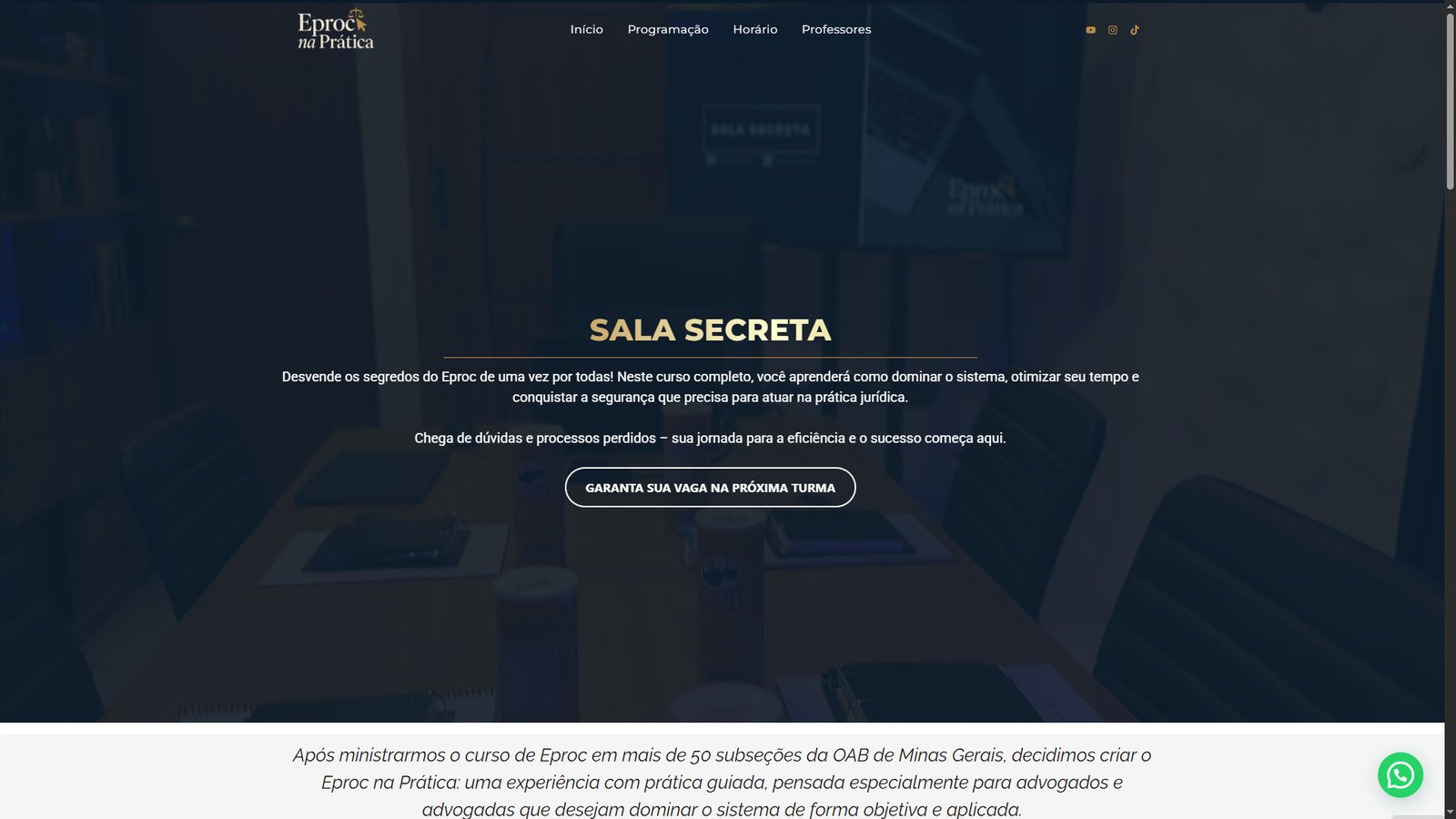 página Eproc na Prática